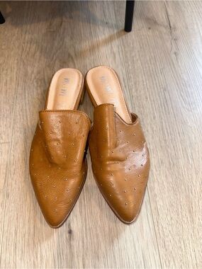 Mi.Im studded brown leather mules